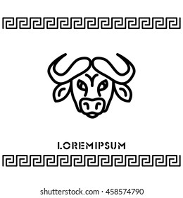 Web line icon. Buffalo; wild animals