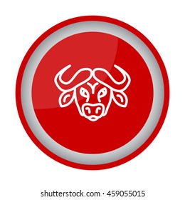 Web line icon. Buffalo; wild animals
