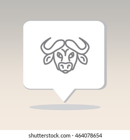 Web line icon. Buffalo; wild animals