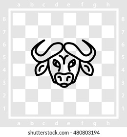 Web line icon. Buffalo; wild animals