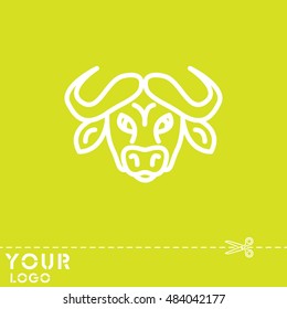 Web line icon. Buffalo; wild animals