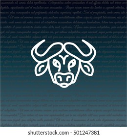 Web line icon. Buffalo; wild animals