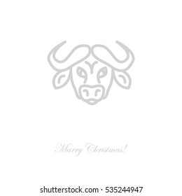 Web line icon. Buffalo; wild animals