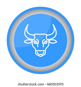 Web line icon. Bull; wild animals