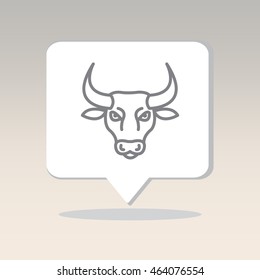 Web line icon. Bull; wild animals