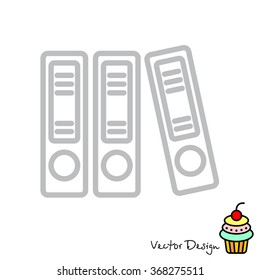 Web line icon. Business; binders (folder, catalog)