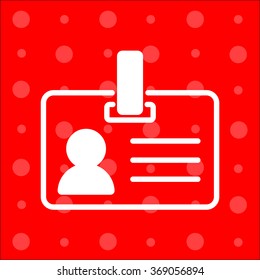 Web line icon. Business; blank id cards with clasp  (badge)