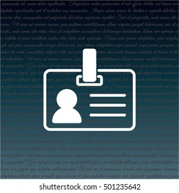 Web line icon. Business; blank id cards with clasp  (badge)