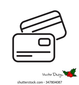 Web line icon.  Business; Credit card