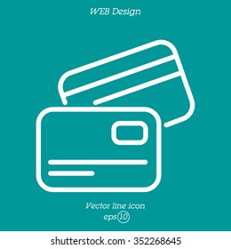 Web line icon. Business; Credit card