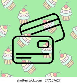 Web line icon. Business; Credit card
