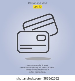 Web line icon. Business; Credit card