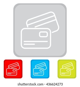 Web line icon. Business; Credit card