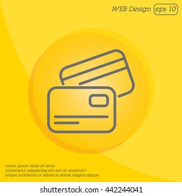 Web line icon. Business; Credit card