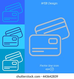 Web line icon. Business; Credit card