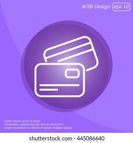 Web line icon. Business; Credit card