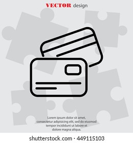 Web line icon. Business; Credit card