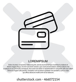 Web line icon. Business; Credit card
