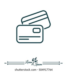 Web line icon. Business; Credit card