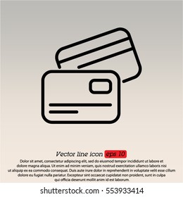 Web line icon. Business; Credit card