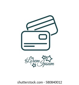Web line icon. Business; Credit card