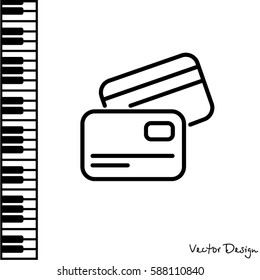 Web line icon. Business; Credit card