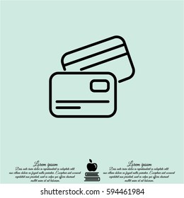 Web line icon. Business; Credit card