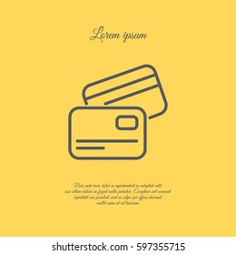 Web line icon. Business; Credit card