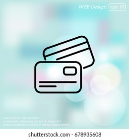 Web line icon. Business; Credit card