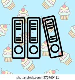 Web line icon. Business (folder, catalog)