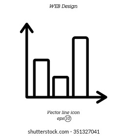 Web line icon. Business graph 