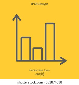 Web line icon. Business graph 