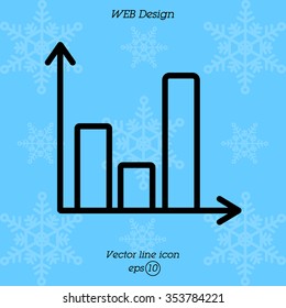 Web line icon. Business graph 