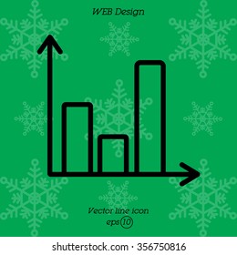 Web line icon. Business graph 