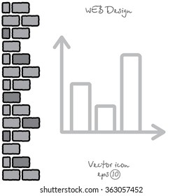 Web line icon. Business graph 
