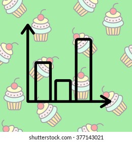 Web line icon. Business graph 