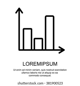 Web line icon. Business graph 