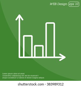Web line icon. Business graph 