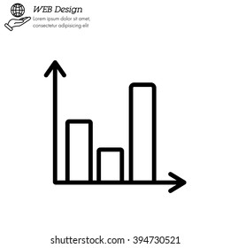 Web line icon. Business graph 