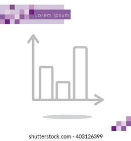 Web line icon. Business graph 