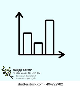 Web line icon. Business graph 