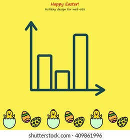 Web line icon. Business graph 