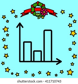 Web line icon. Business graph 