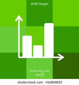 Web line icon. Business graph 