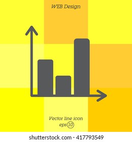 Web line icon. Business graph 