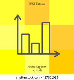 Web line icon. Business graph 