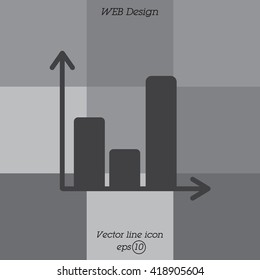 Web line icon. Business graph 
