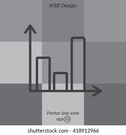 Web line icon. Business graph 
