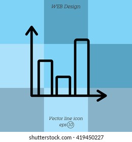 Web line icon. Business graph 