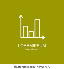 Web line icon. Business graph 
